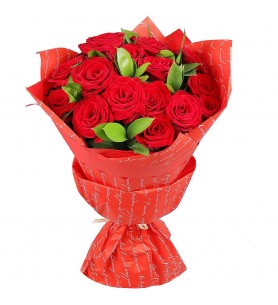 Kırmızı Gül Buketi 17 Adet