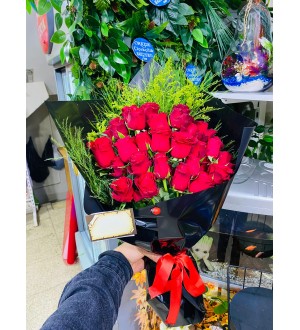 Kırmızı Gül Buketi 21 Adet